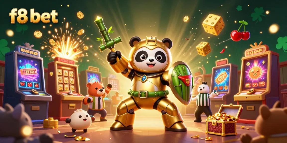 Experience thrilling gaming action with f8 bet featuring unique characters in a lively casino scene.