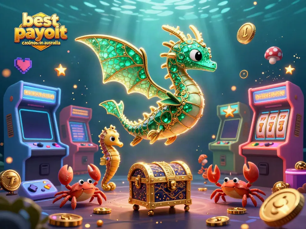 Experience the thrill of playing at the best payout casinos in Australia with vibrant gaming elements.