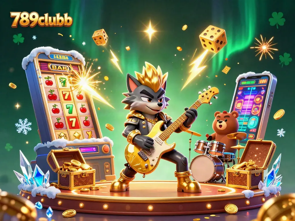 Experience thrilling gaming action with 789clubb as the rock star wolf and drummer bear bring the casino to life.